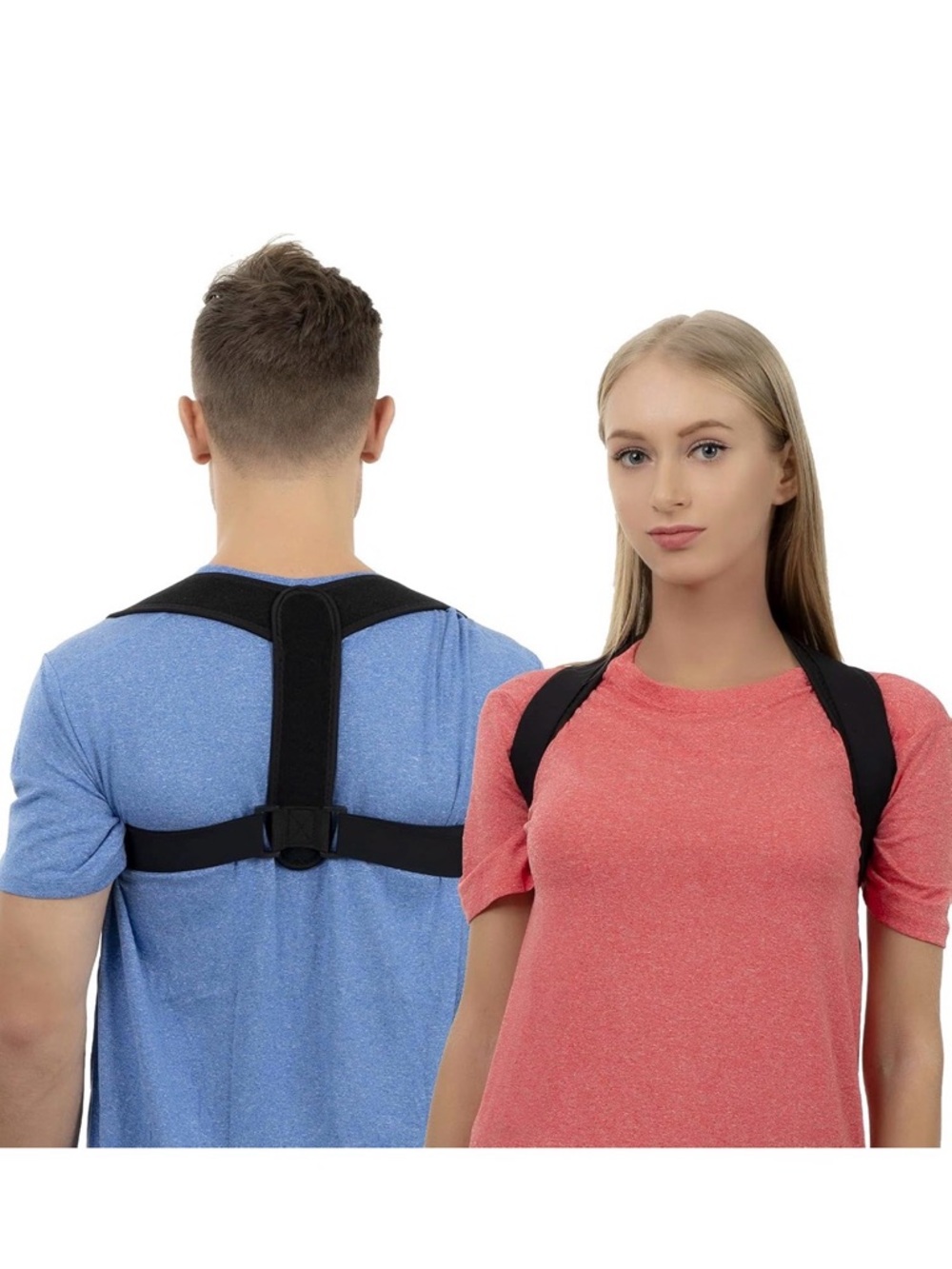 NWT HLOES Posture Corrector M/W Adjustable Upper Back Brace, Black,Support